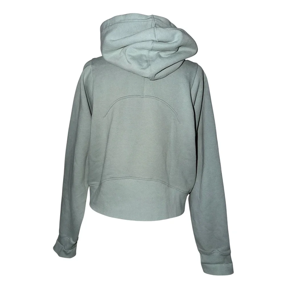 Lululemon Scuba Oversized Pullover Hoodie Sage Green Cropped Sweatshirt 10 A4
